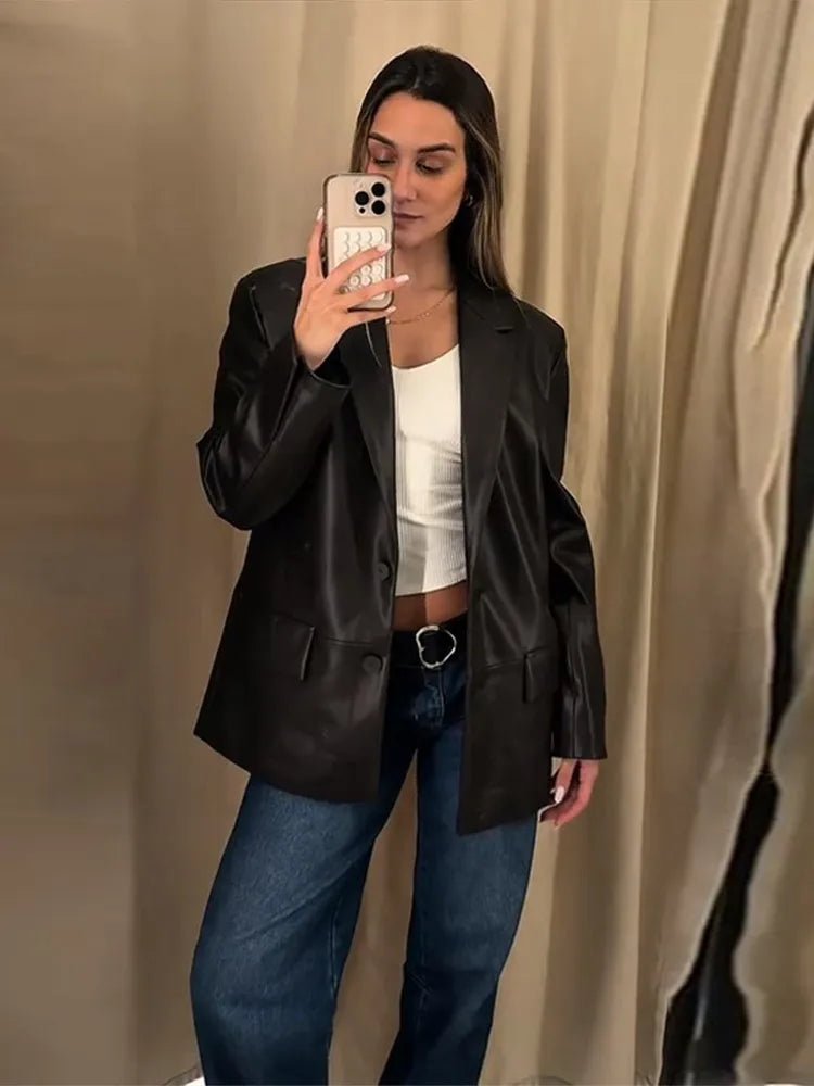 Ryza veganský kožený blazer