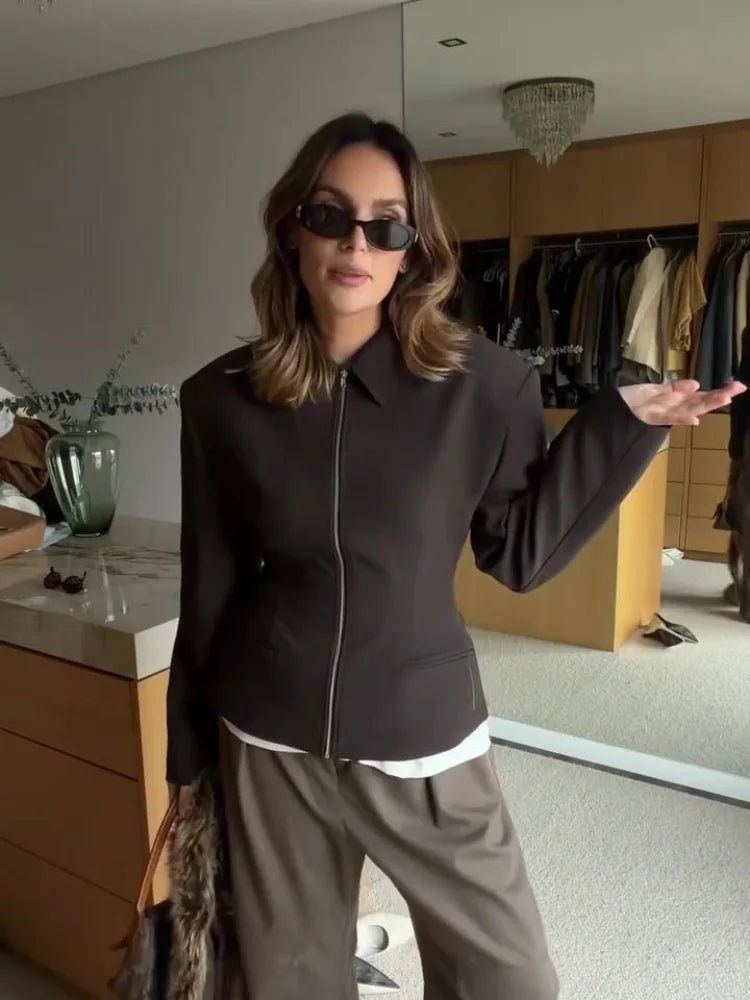 Sabine přiléhavá bunda na zip
