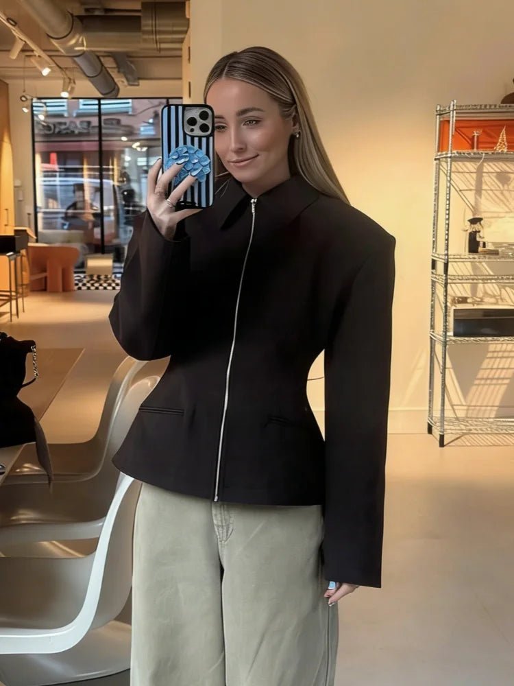 Sabine přiléhavá bunda na zip