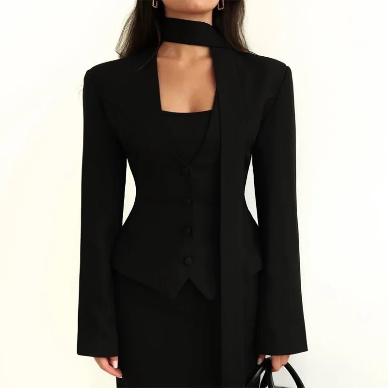Scarlett blazer kabát s šálou