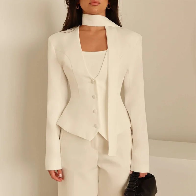 Scarlett blazer kabát s šálou