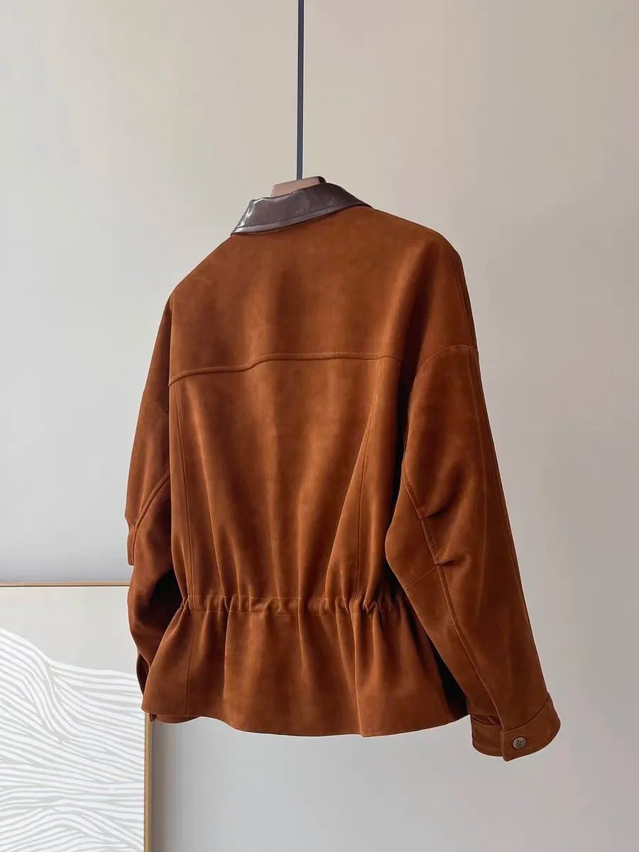 Sharmaine Slim Fit bunda z umělého semiše