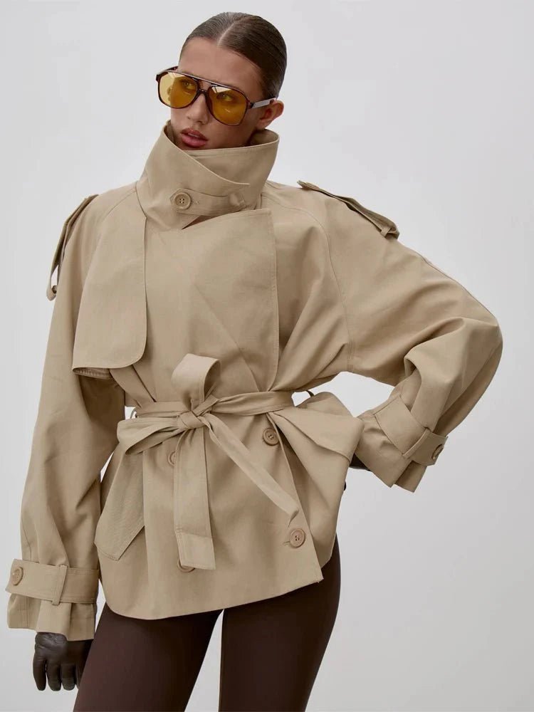 Sonia trenčkot se šněrováním a stojáčkem