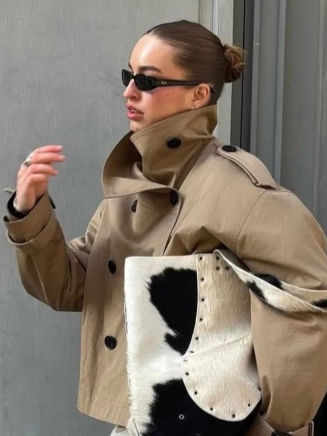 Thea krátký trenčkot s páskem