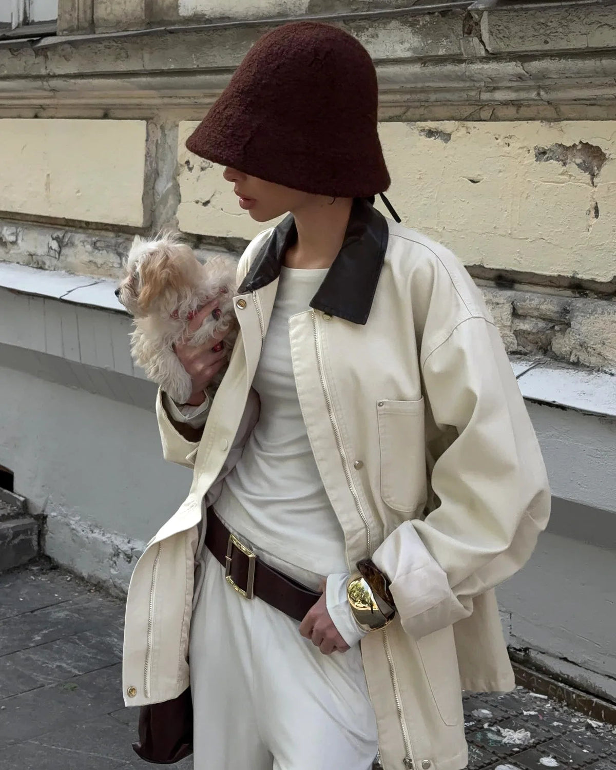 Therese oversized bunda se stahovací šňůrkou