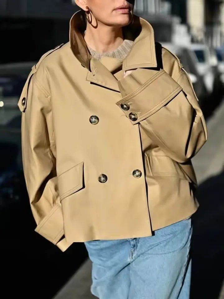 Lucy stojatý límec zkrácený trenčkot