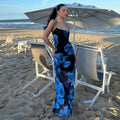 Aileena maxi šaty s tie dye a krajkou