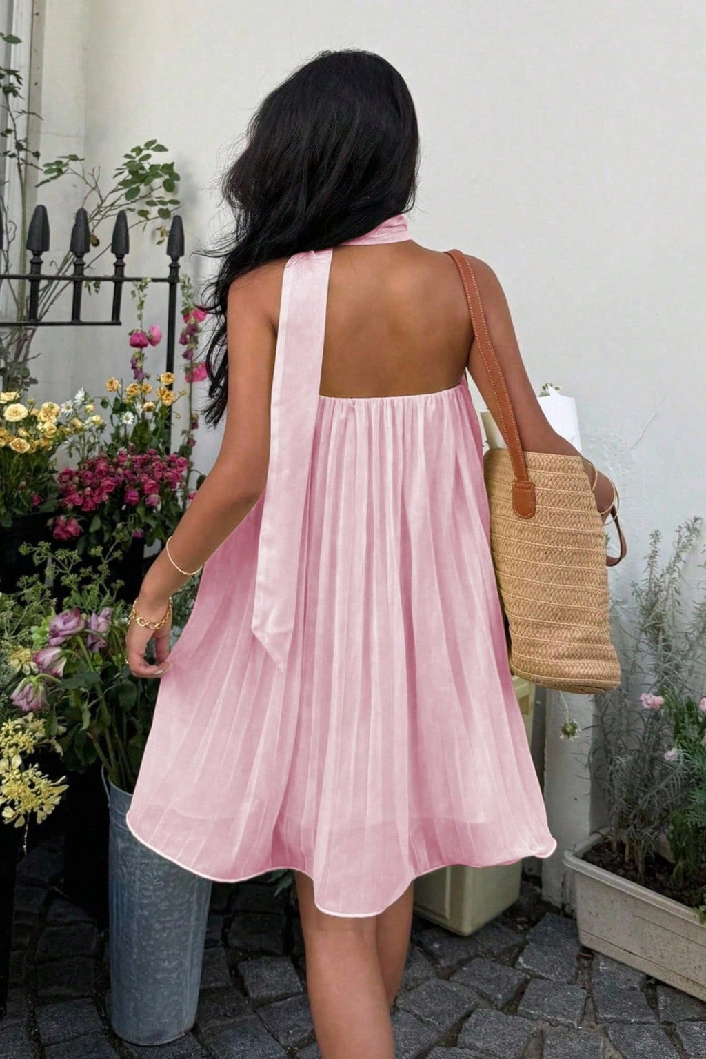 Aliya nařasené bandeau mini šaty