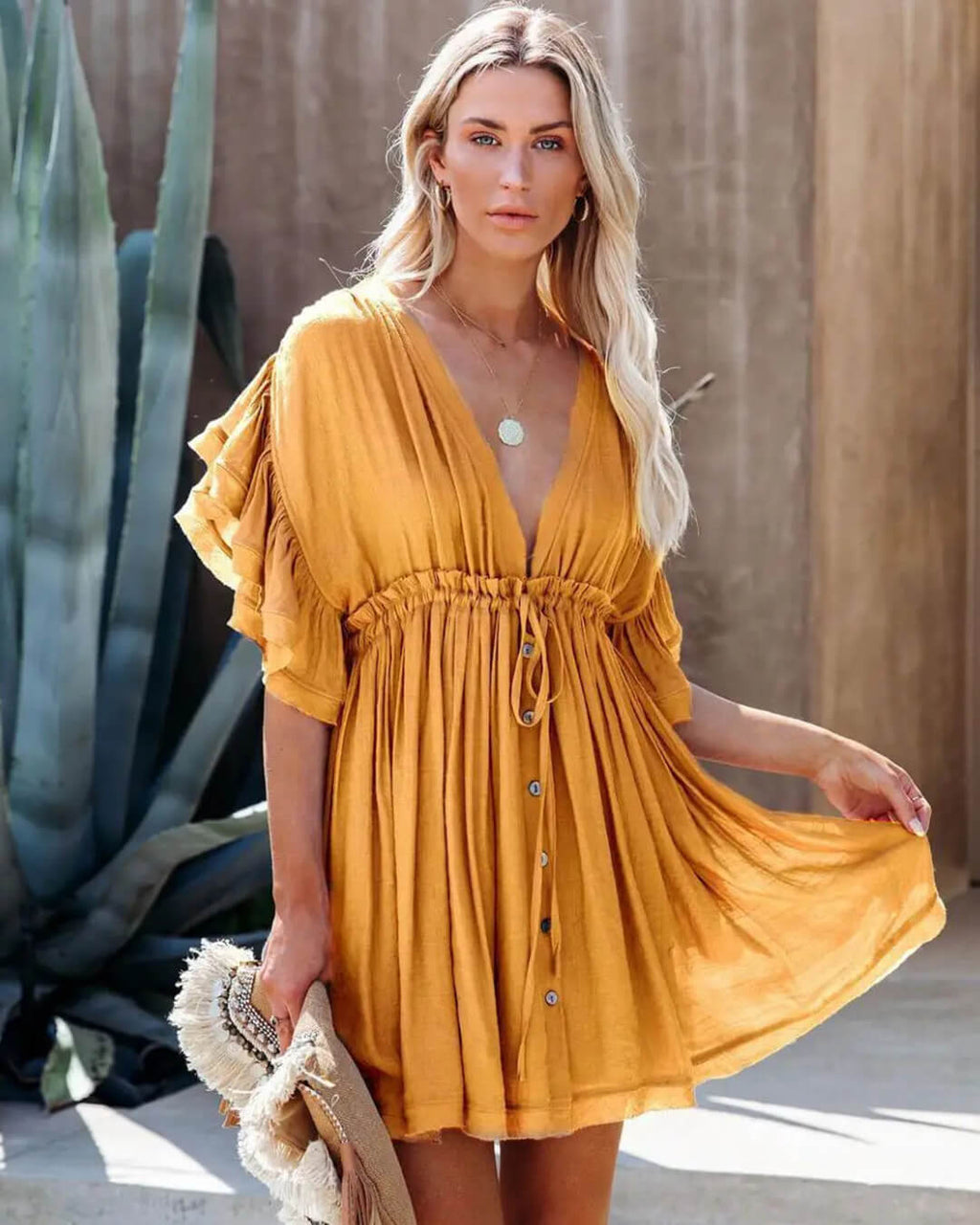 Anabelle babydoll boho mini šaty