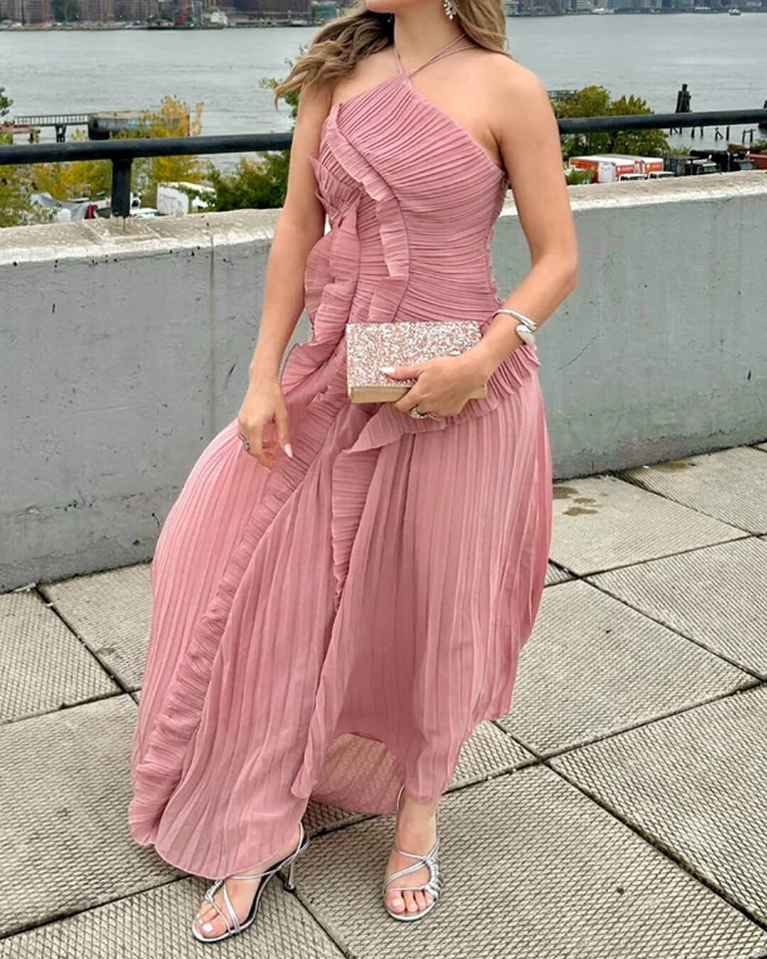 Beatrice halter A-line večerní šaty