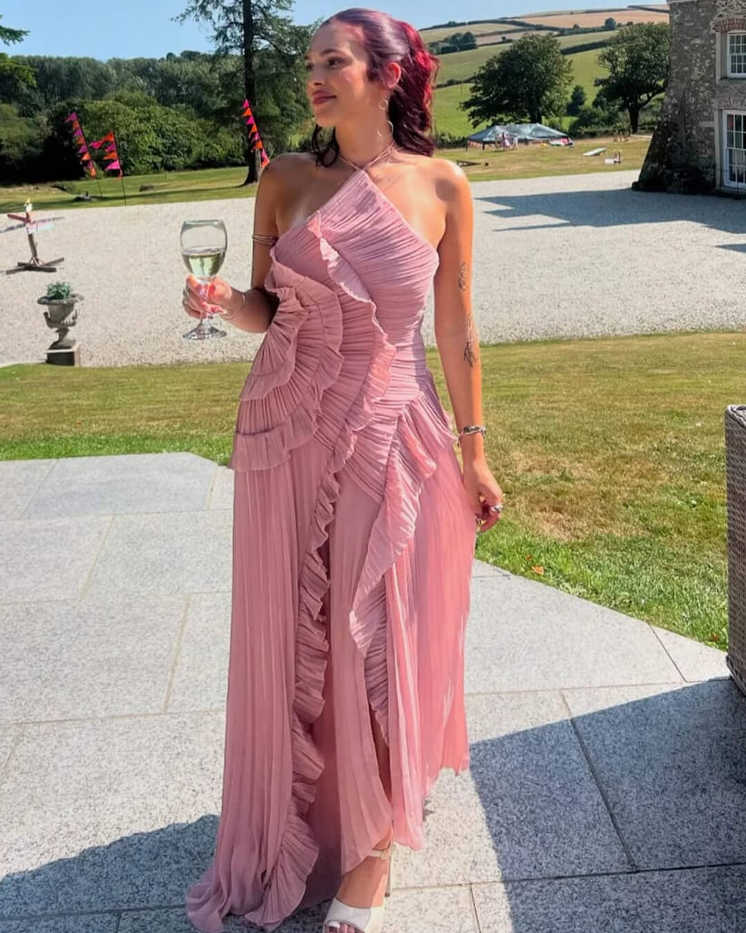 Beatrice halter A-line večerní šaty