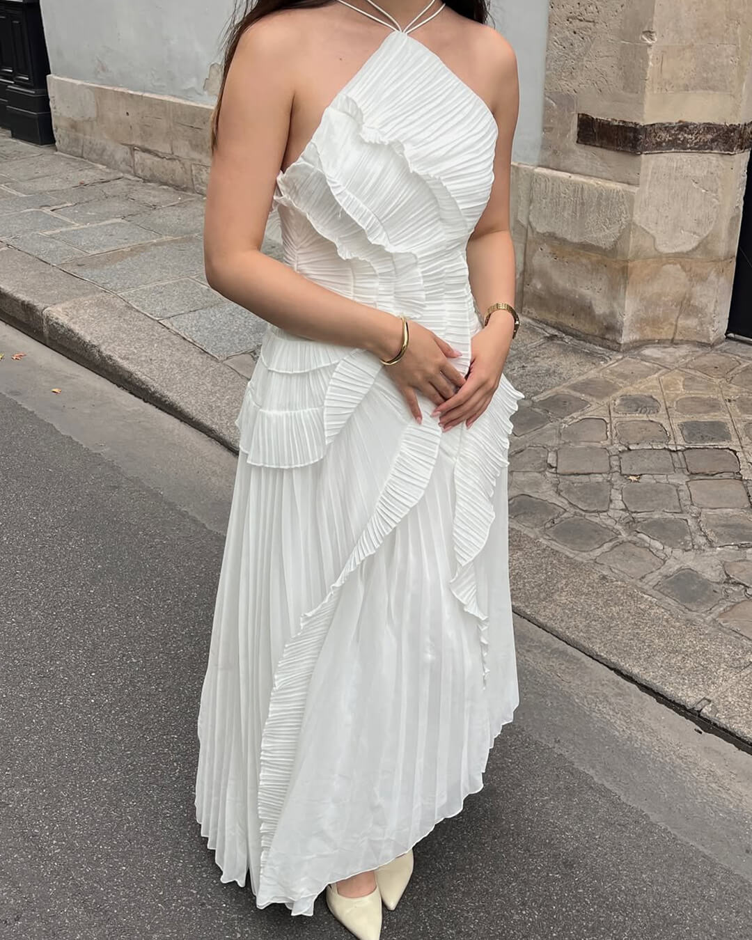 Beatrice halter A-line večerní šaty