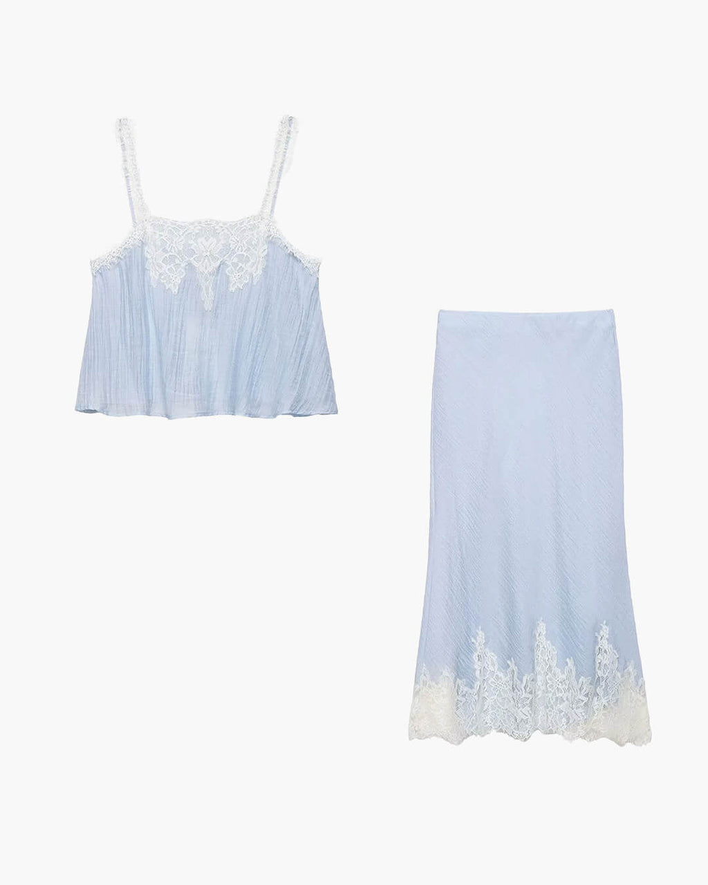 Celeste krajkový dvoudílný midi set