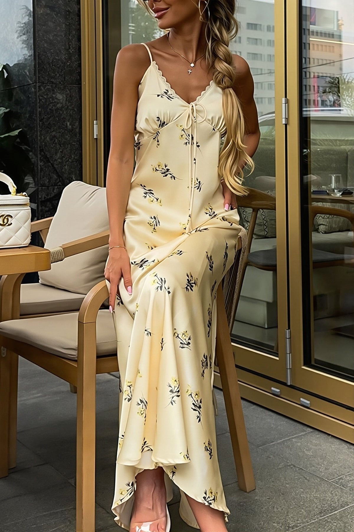 Elara krajkové cami maxi šaty