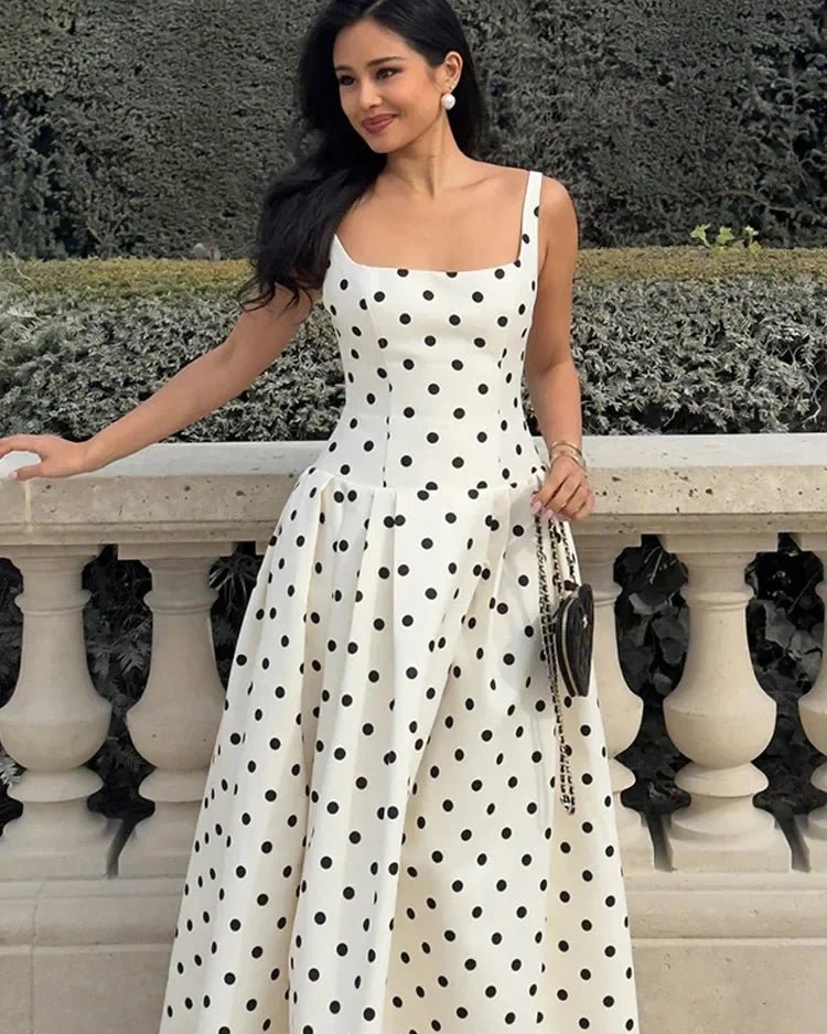 Jasmine puntíkované midi šaty