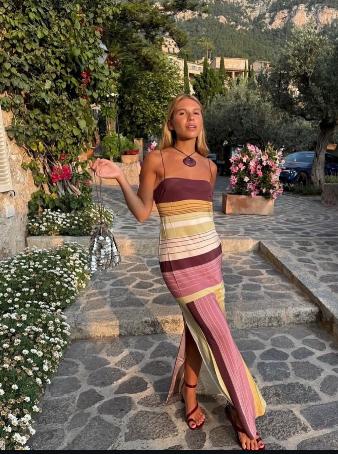 Martha pruhované pletené midi šaty