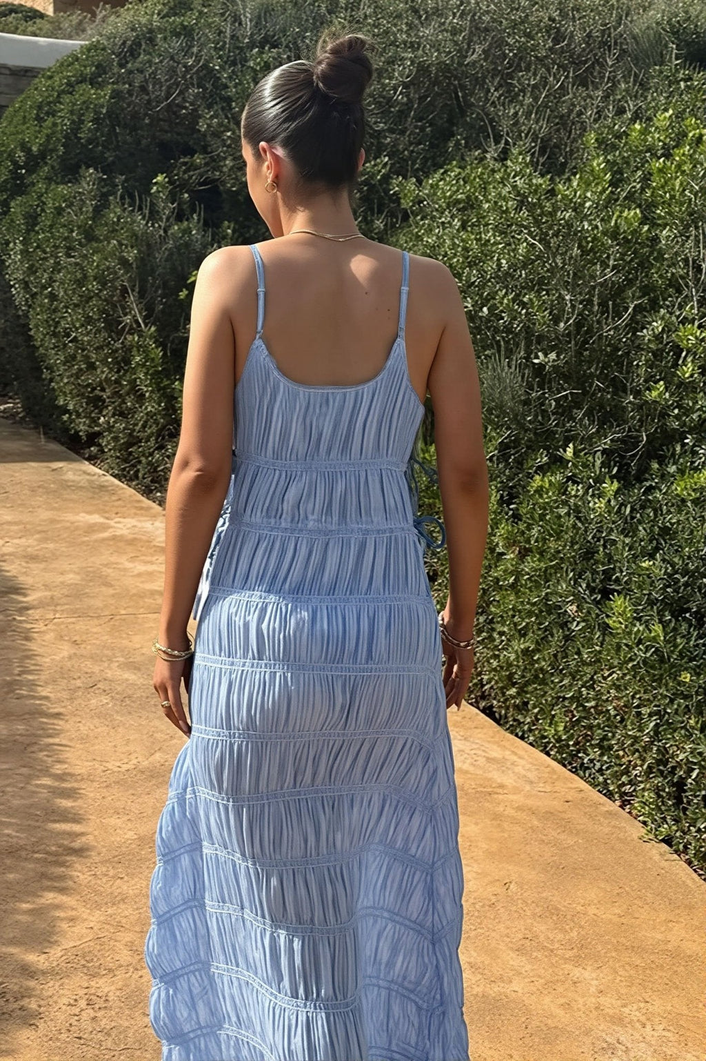 Olivia pruženkové maxi šaty