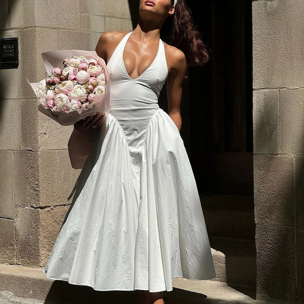 Šaty Julie s halter výstřihem