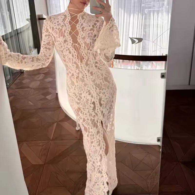 Rachel francouzské krajkové šaty s mašlí