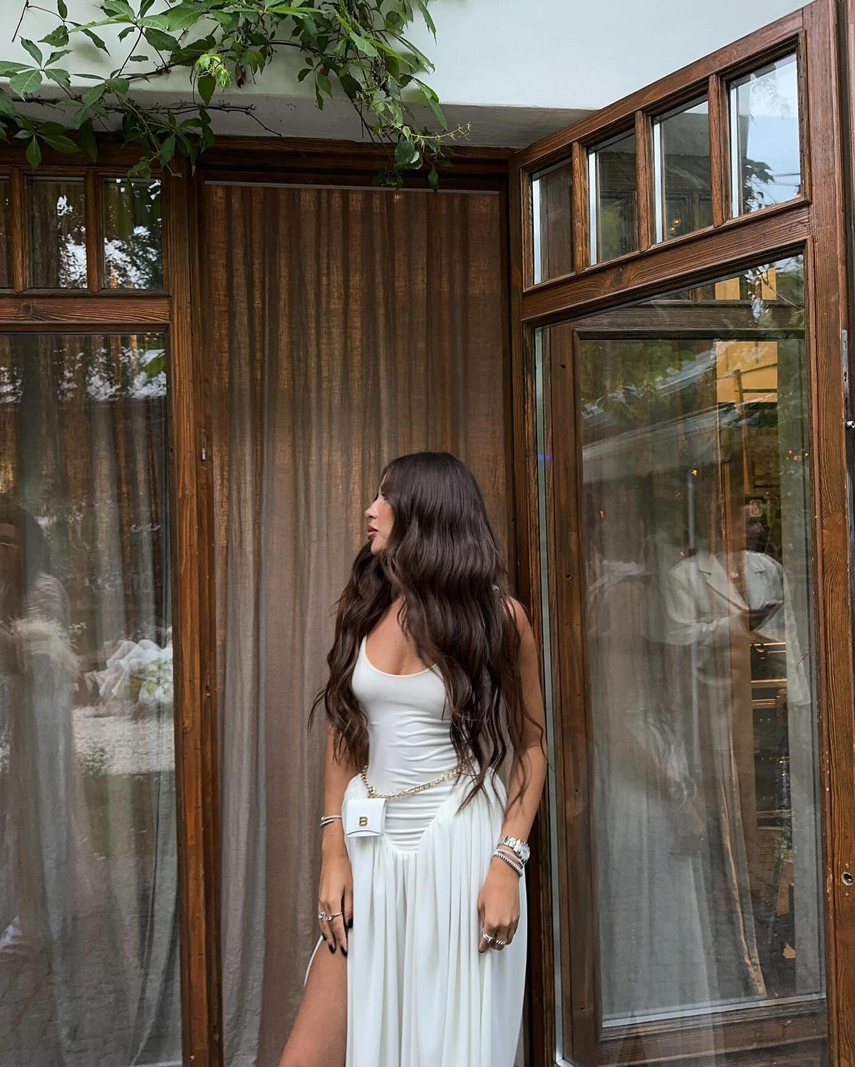 Aerin maxi šaty s vysokým rozparkem
