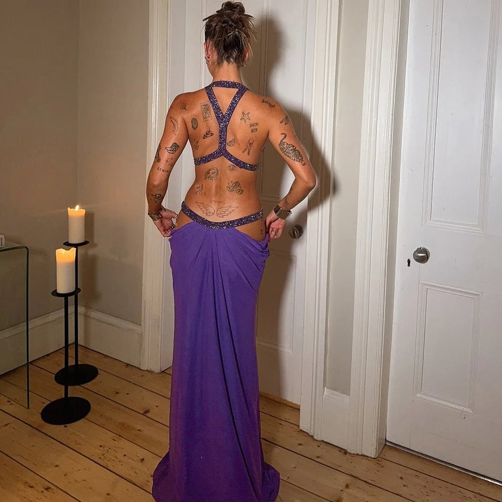 Mia Halter Maxi Šaty