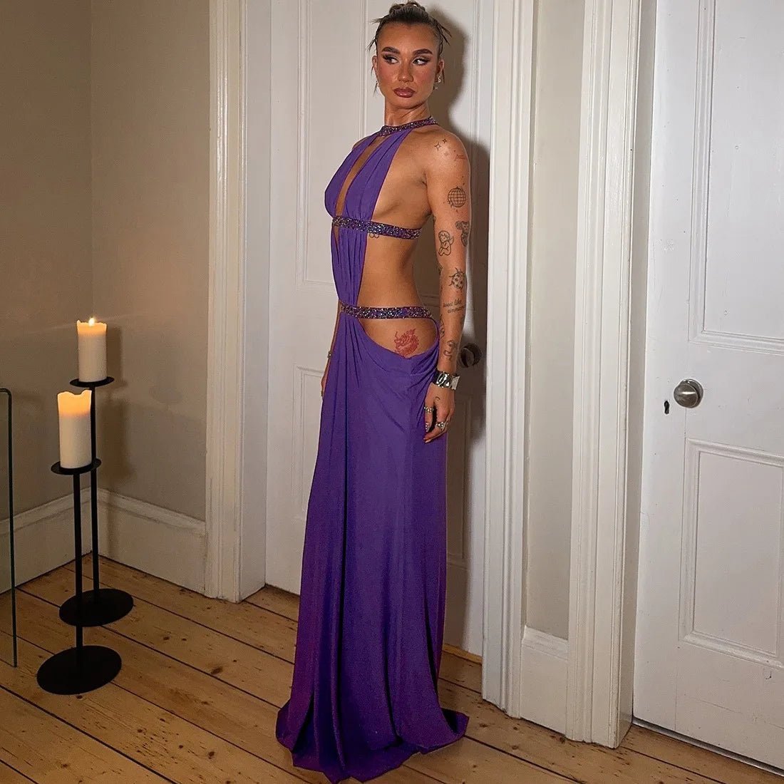 Mia Halter Maxi Šaty