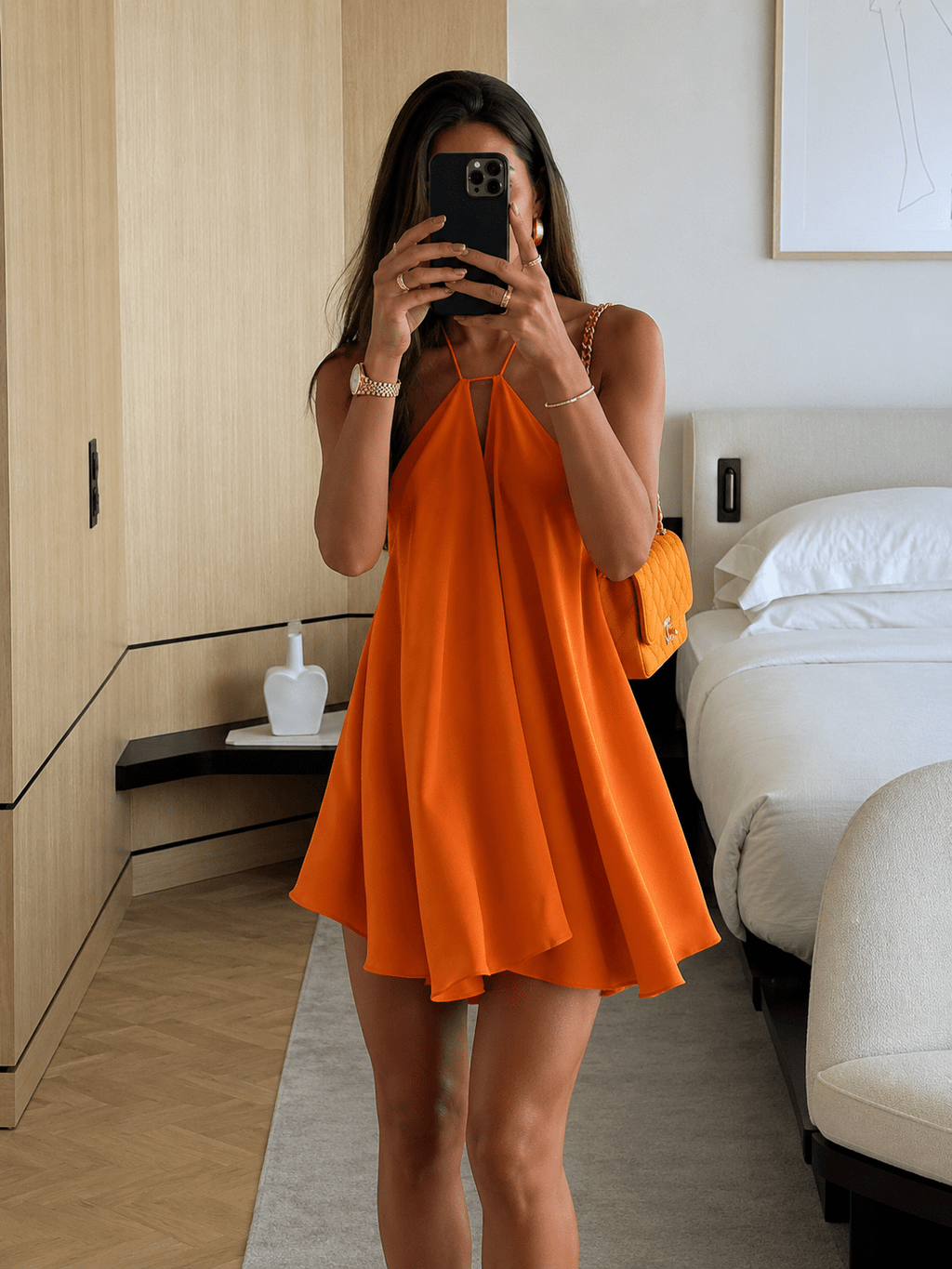 Mini šaty Sophie s vázáním za krk