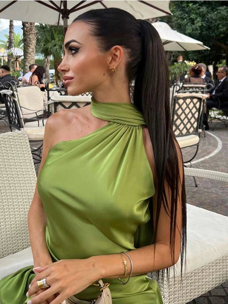 Šaty Bianca z satelitu bez zad se zavazováním za krk
