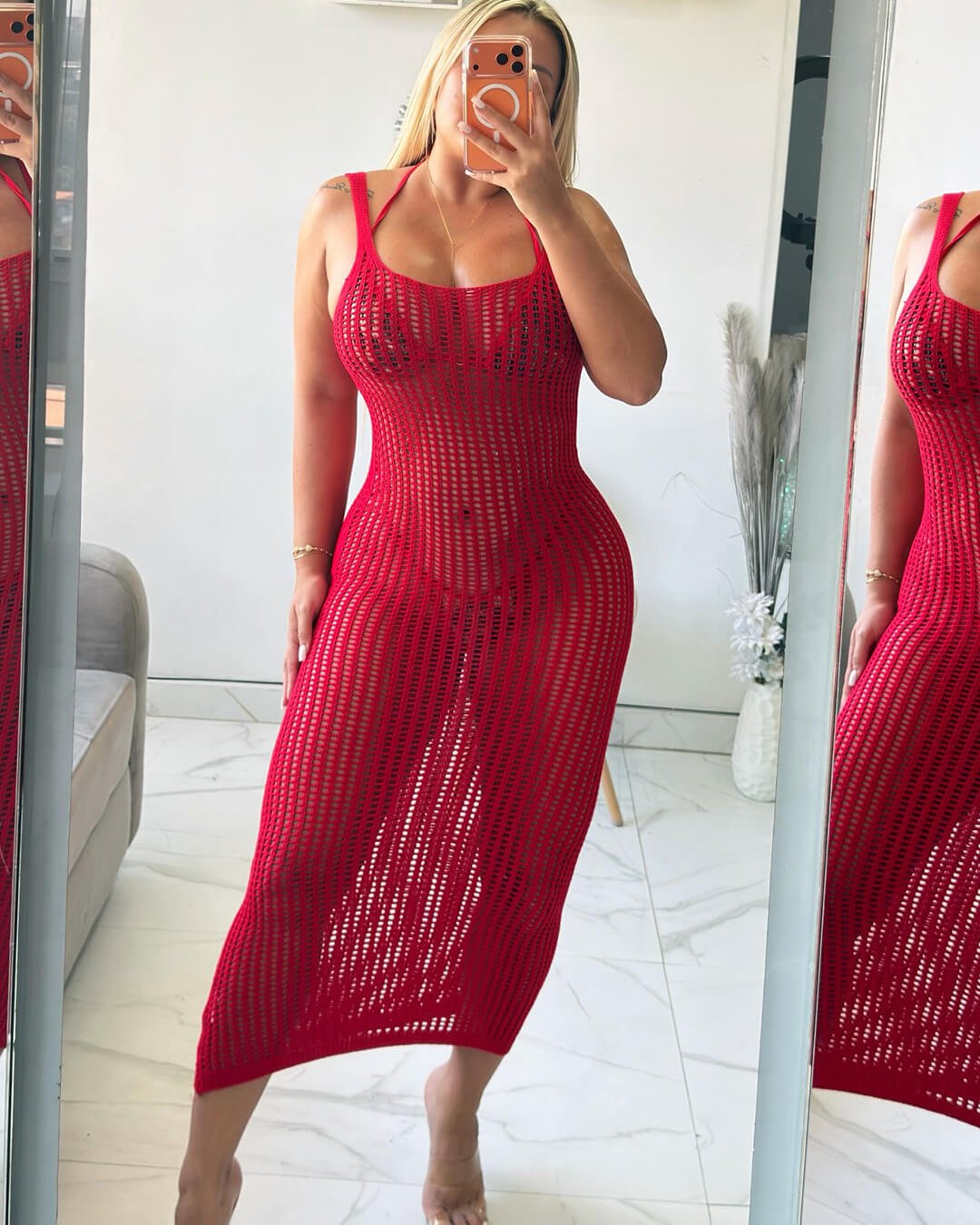 Beatrice háčkované boho šaty s otevřenými zády