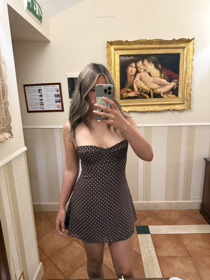 Eva Polka Dot síťované minišaty