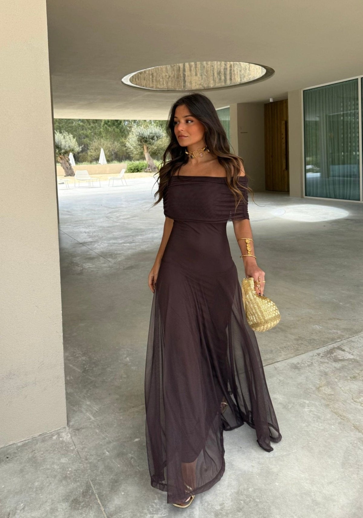 Daniella maxi šaty ze síťoviny