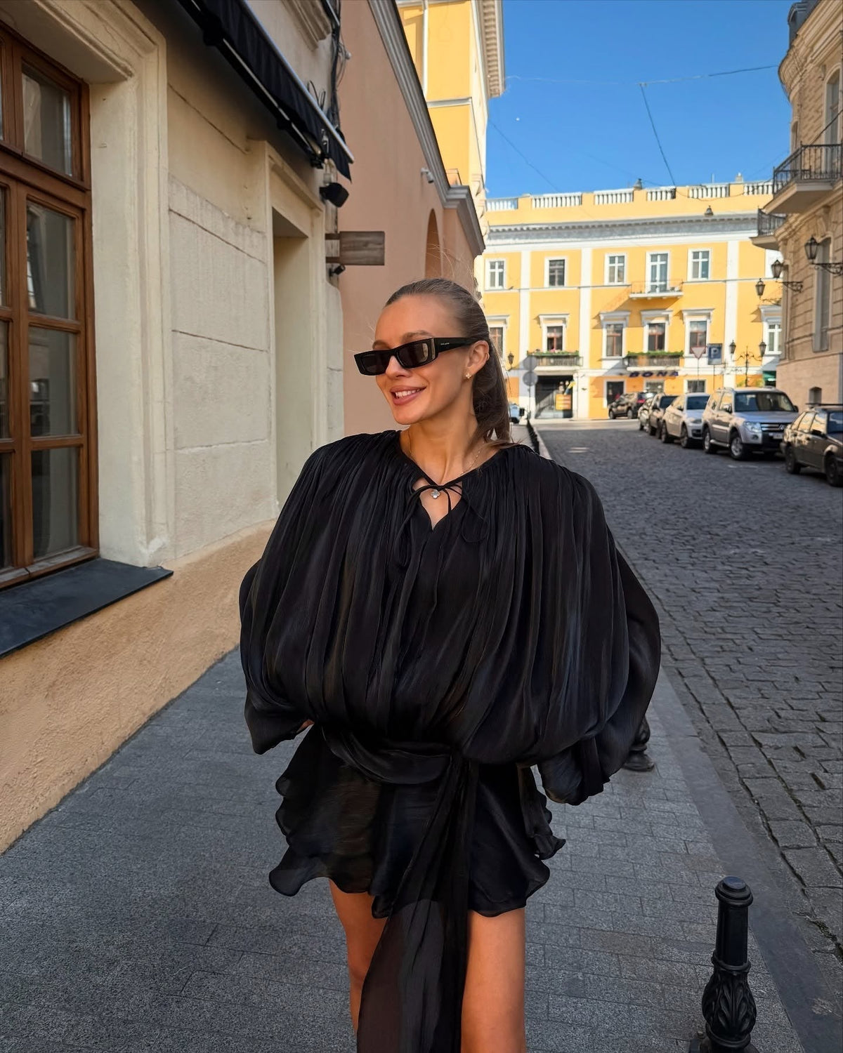 Gwyneth bluzónové mini šaty