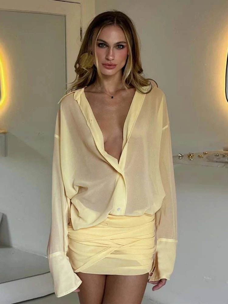 Kendall košilové šaty s dlouhým rukávem