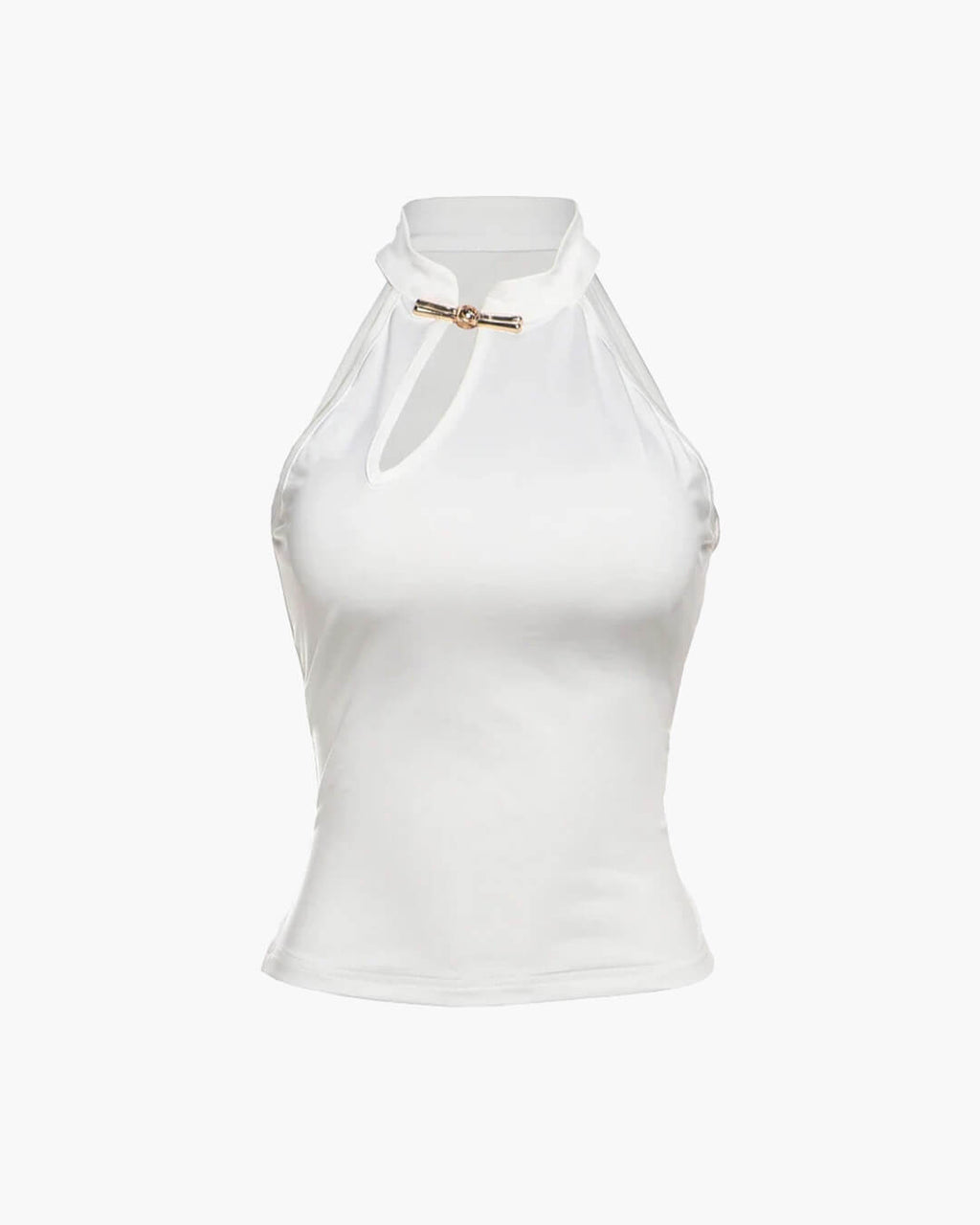 Gerda crop top s halter výstřihem a průstřihy