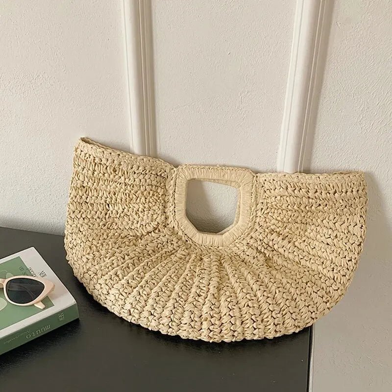 Bianca půlměsícový ratanový tote bag
