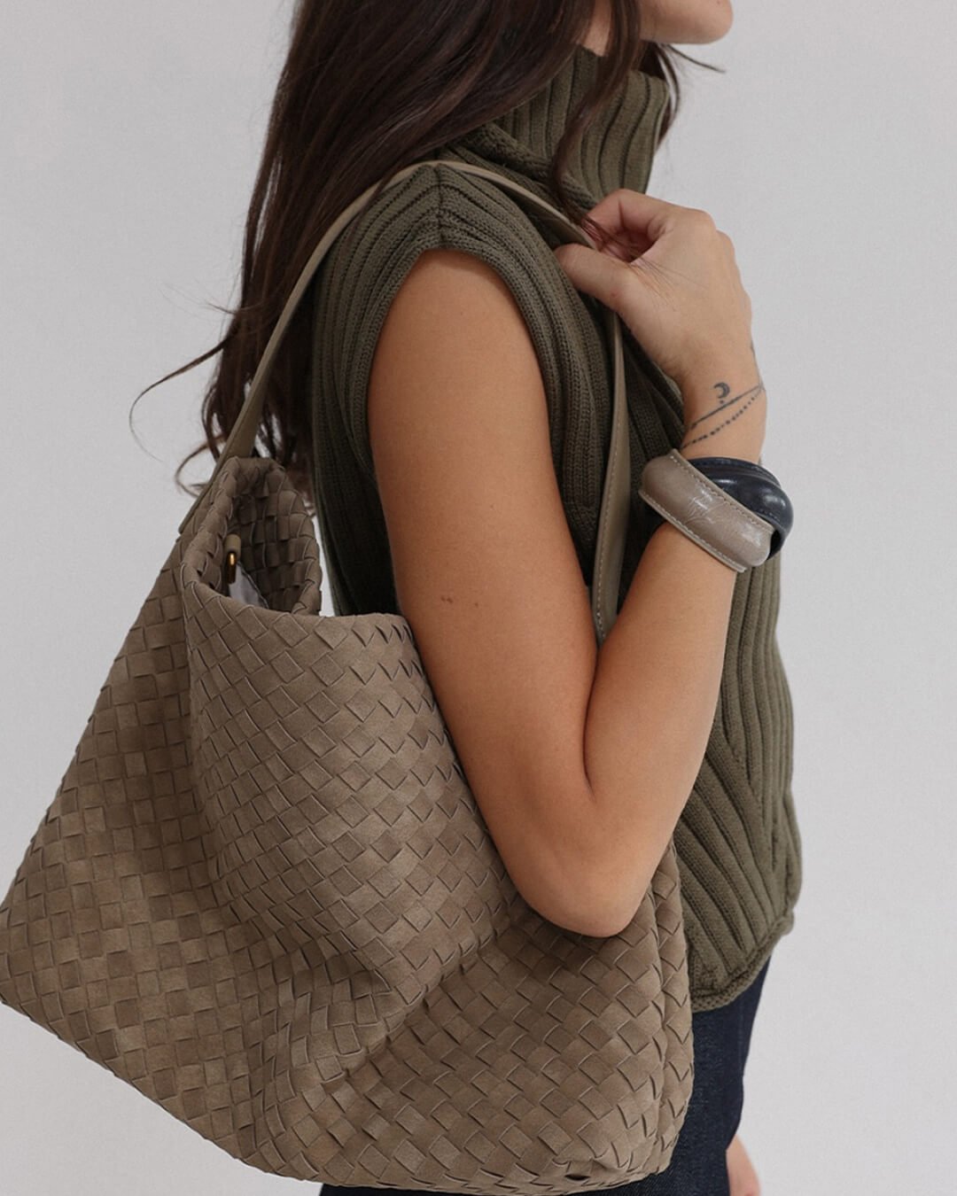 Marceline semišová shopper taška