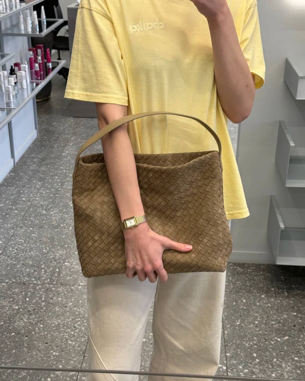Marceline semišová shopper taška