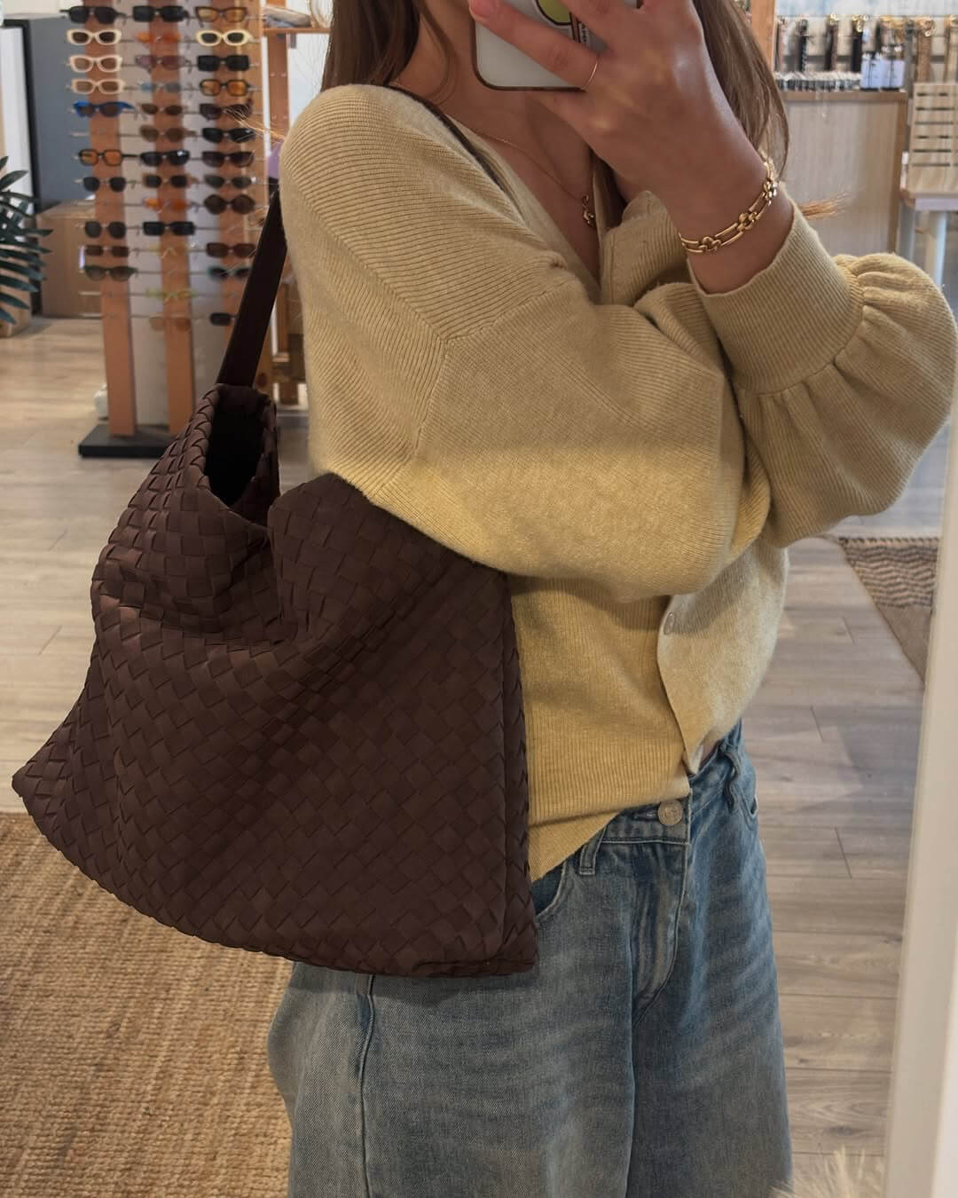 Marceline semišová shopper taška