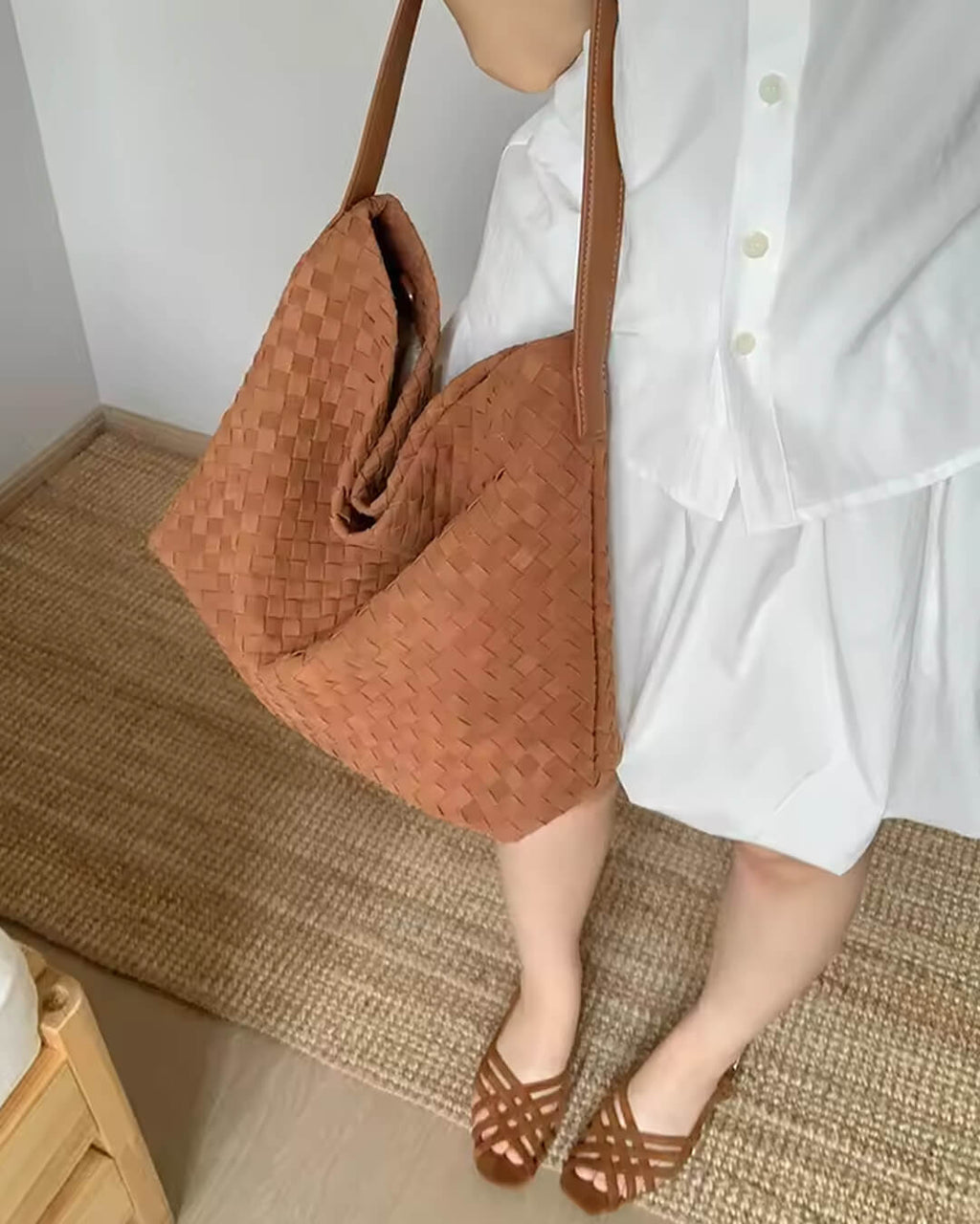 Marceline semišová shopper taška