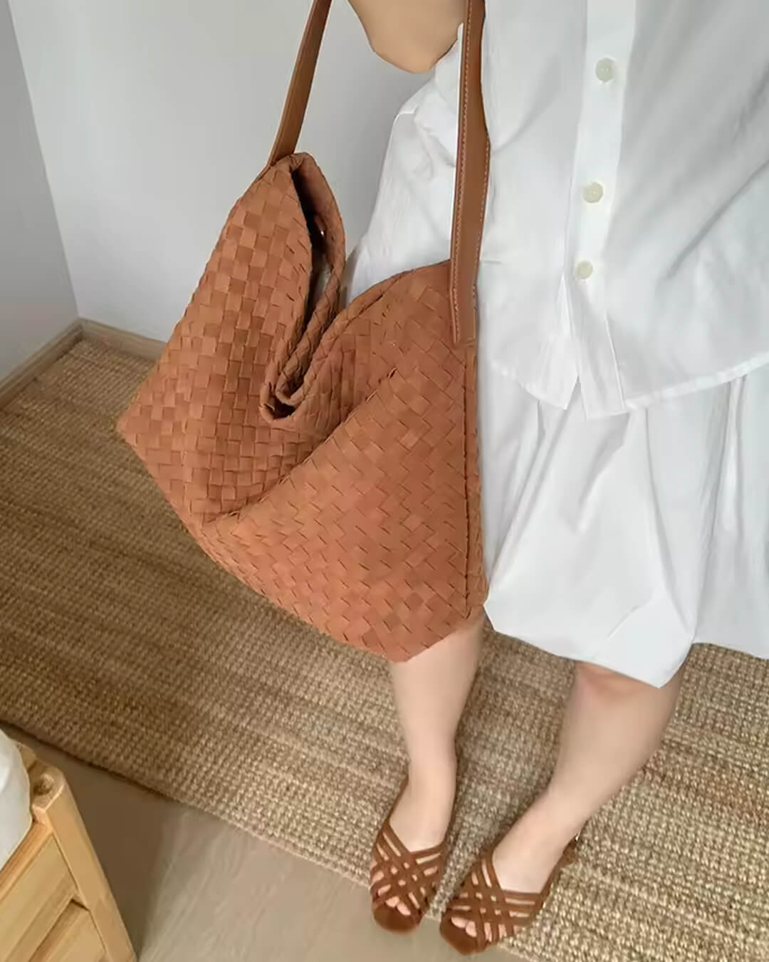 Marceline semišová shopper taška