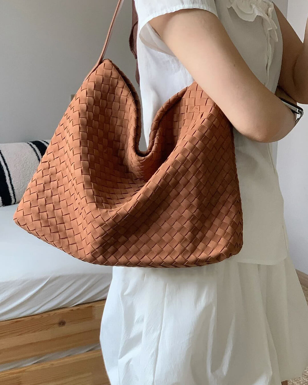 Marceline semišová shopper taška
