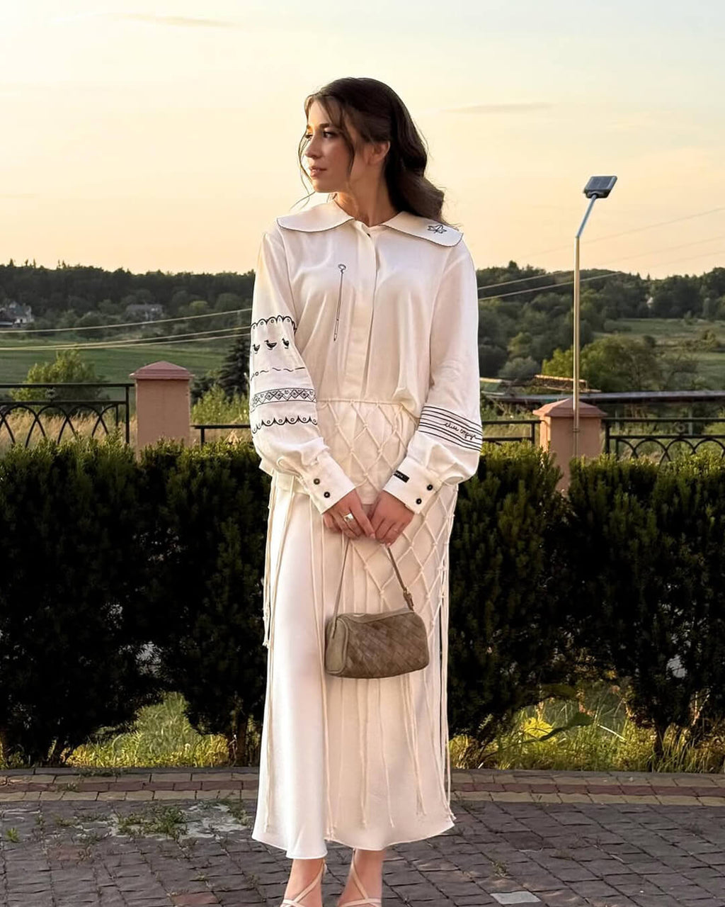 Eva tkaná semišová taška