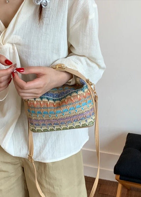 Raphaela tkaná raffia crossbody kabelka