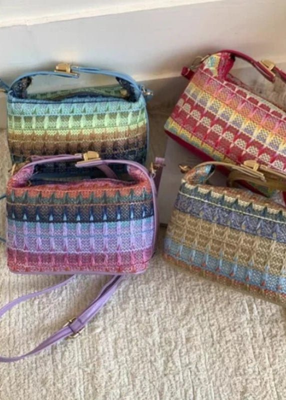 Raphaela tkaná raffia crossbody kabelka