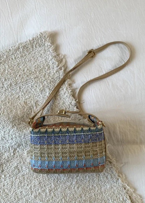 Raphaela tkaná raffia crossbody kabelka