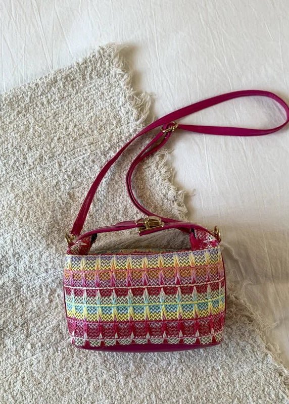 Raphaela tkaná raffia crossbody kabelka
