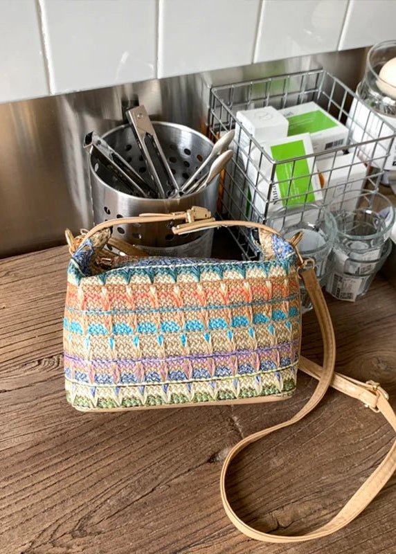 Raphaela tkaná raffia crossbody kabelka