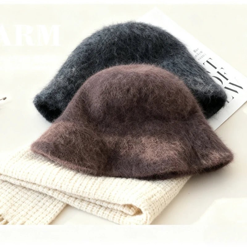 Kyla chlupatý klobouk typu bucket