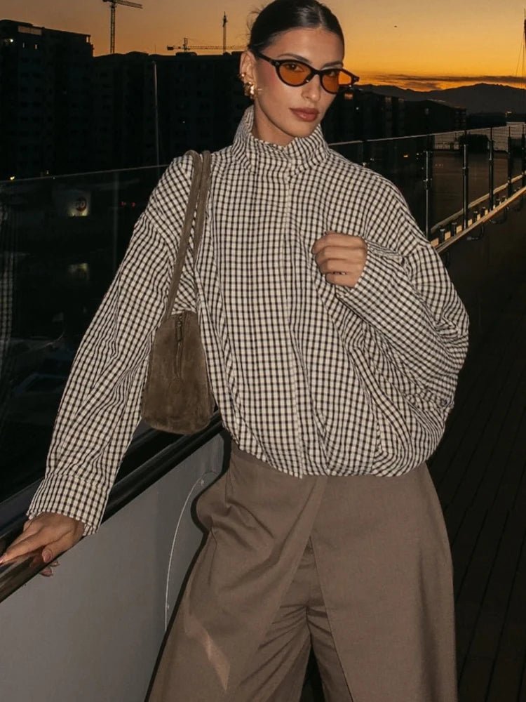 Zoe kostkovaná bomber bunda