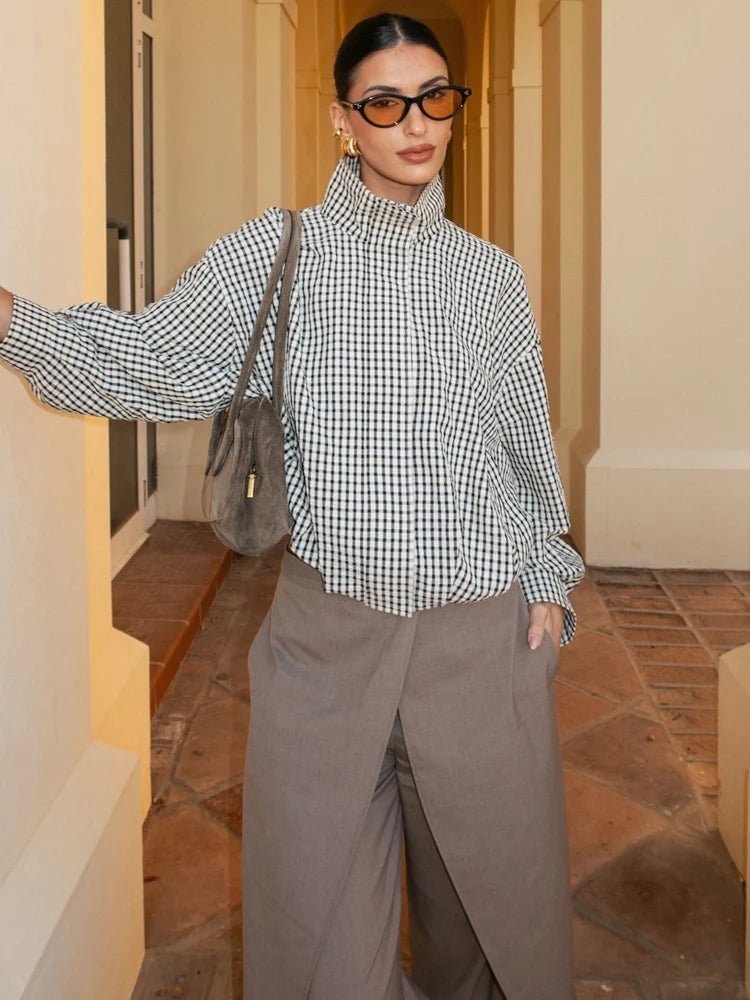 Zoe kostkovaná bomber bunda